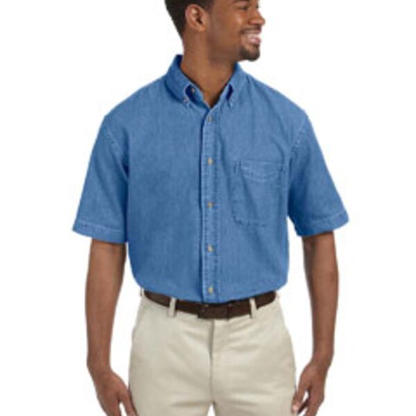 Men's Short-Sleeve Denim Shirt Thumbnail
