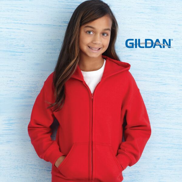 Heavy Blend Youth Full Zip Hooded Sweatshirt Thumbnail
